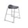 Titan Stool, Size 4, grey frame, charcoal seat, designed for modern spaces.