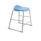 Titan Stool, Size 4, grey frame with sky blue seat, sleek design suitable for commercial or office use.