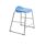 Titan Stool, Size 4, grey frame with sky blue seat, sleek design suitable for commercial or office use.