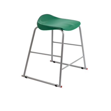 Titan Stool Size 4, featuring a grey frame and green seat, designed for modern, functional spaces.