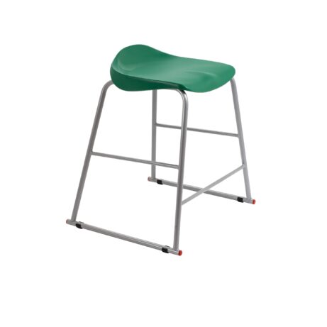 Titan Stool Size 4, featuring a grey frame and green seat, designed for modern, functional spaces.