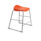 Titan Stool, Size 4, featuring a grey frame and orange seat. Suitable for casual seating.