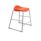 Titan Stool, Size 4, featuring a grey frame and orange seat. Suitable for casual seating.