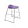 Titan Stool Size 4 with a grey frame and purple seat. Sleek, modern design suitable for various settings.