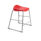 Titan Stool Size 4 with a grey frame and a red seat. Modern design for casual seating.