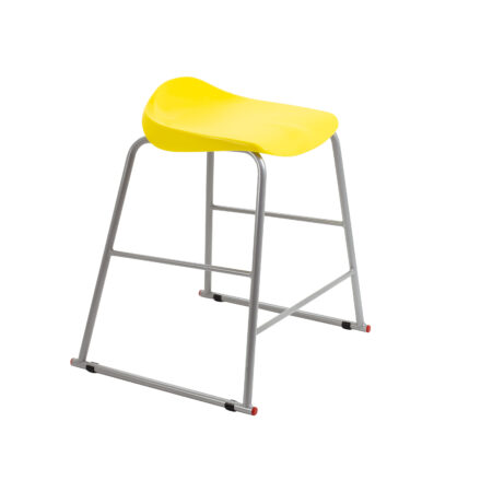 Titan Stool Size 4 with a grey frame and yellow seat.