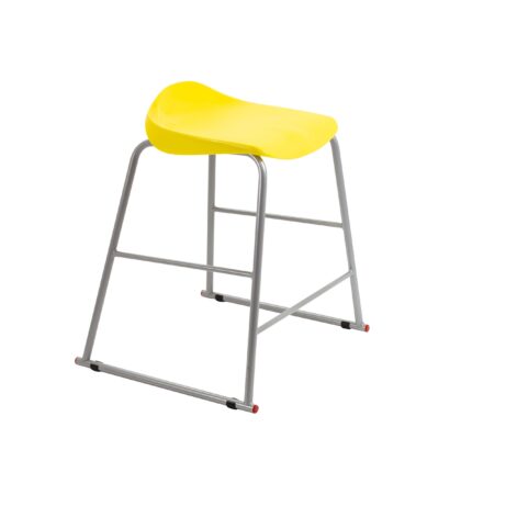 Titan Stool Size 4 with a grey frame and yellow seat.