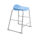 Titan Stool Size 5 with a grey frame and sky blue seat, ideal for modern spaces.