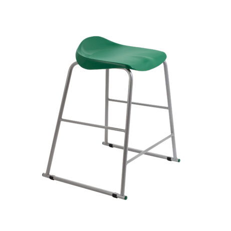 Titan Stool Size 5 with a grey frame and green seat, designed for modern commercial use.