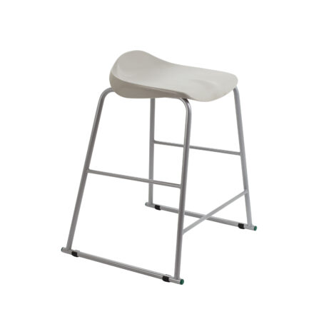 Titan Stool Size 5 with a grey frame and grey seat, designed for durable use in various environments.