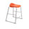 Titan Stool Size 5 with a grey frame and an orange seat. Stylish and modern design suitable for various spaces.