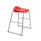 Titan Stool, Size 5, with a grey frame and red seat. Modern design suitable for various spaces.