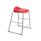 Titan Stool, Size 5, with a grey frame and red seat. Modern design suitable for various spaces.