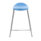 Titan Stool in blue with a metal frame, featuring an anti-tilt base and lumbar support for ergonomic classroom seating.
