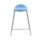 Titan Stool in blue with a metal frame, featuring an anti-tilt base and lumbar support for ergonomic classroom seating.
