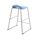 Titan Stool in blue with ergonomic design, anti-tilt base, and gray frame; stacks up to five high for easy storage.