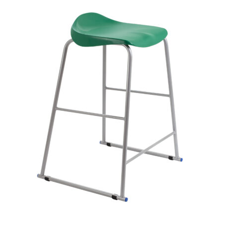 Titan Stool Size 6 with a grey frame and green seat, designed for modern commercial spaces.