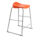 Titan Stool Size 6 with a grey frame and orange seat. Modern design suitable for commercial spaces.