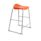 Titan Stool Size 6 with a grey frame and orange seat. Modern design suitable for commercial spaces.