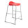Titan Stool, Size 6, grey frame with a red seat. Ideal for commercial and office spaces.