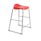 Titan Stool, Size 6, grey frame with a red seat. Ideal for commercial and office spaces.