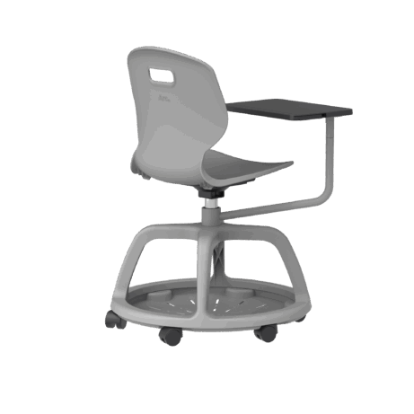 Titan Arc Community Swivel Chair with Arm Tablet