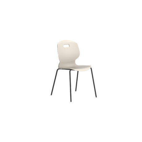 Titan Arc 4 Leg Chair, Size 5, featuring a grey plastic seat and black metal legs.