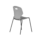 Titan Arc 4 Leg Chair in grey with an ergonomic curved back, designed for educational settings, featuring anti-tilt safety.