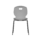 Titan Arc 4 Leg Chair in gray with ergonomic curved back and anti-tilt design, suitable for educational settings.