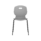 Titan Arc 4 Leg Chair with Brace, grey seat, black four-leg frame, designed for educational seating with anti-tilt stability.
