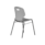 Titan Arc 4 Leg Chair with Brace in grey, featuring a curved back and durable black four-leg frame for educational settings.