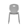 Titan Arc 4 Leg Chair with Brace, grey seat, durable black frame, designed for high-traffic educational environments.