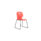 Titan Arc Skid Chair, Size 6, in Coral with a sleek frame and ergonomic design.