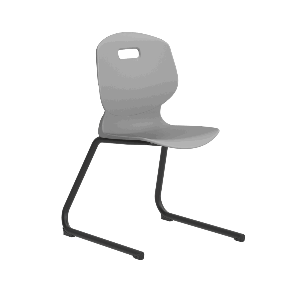 Titan Arc Reverse Cantilever Chair, Size 6, Grey color, featuring a sleek design with a cantilever base.