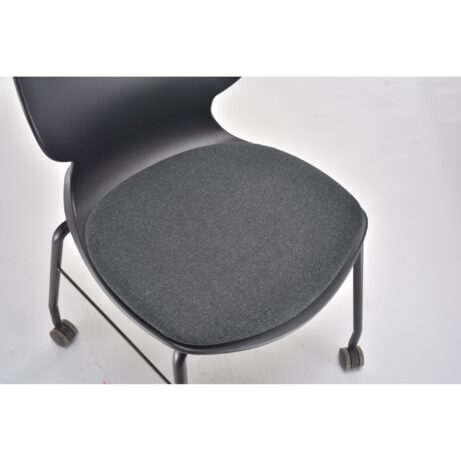 Titan Arc Seat Pad in dark grey upholstery, designed for added comfort on educational chairs, measuring 425x410x35-35 mm.