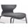 Titan Arc Seat Pad in dark grey fabric enhances chair comfort, measuring 425x410x35-35, ideal for educational seating.