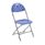 Titan Linking Fan Back Folding Chair in blue with a plastic seat and metal frame. Ideal for versatile seating arrangements.