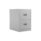 TC Steel 2 Drawer Filing Cabinet in grey, featuring two drawers with integrated handles. Compact design for office use.