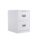 TC Steel 2 Drawer Filing Cabinet in white with recessed handles and a minimalist design.