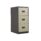 TC Steel 3 Drawer Filing Cabinet in Coffee and Cream with three exterior drawers and a modern design.