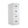 TC Steel 4 Drawer Filing Cabinet in white with metal handles and smooth finish.