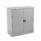 TC Steel Double Door Cupboard, 1000mm, in grey with a locking mechanism on the door.