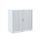White wooden side opening tambour, 1020mm high, featuring grey segmented doors, FSC certified.