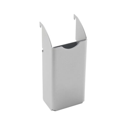 Silver metal pen tray designed for desktop organization, featuring a sleek, modern look.