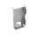 Silver phone holder featuring a sleek, minimalist design with cutouts for stability and accessibility.