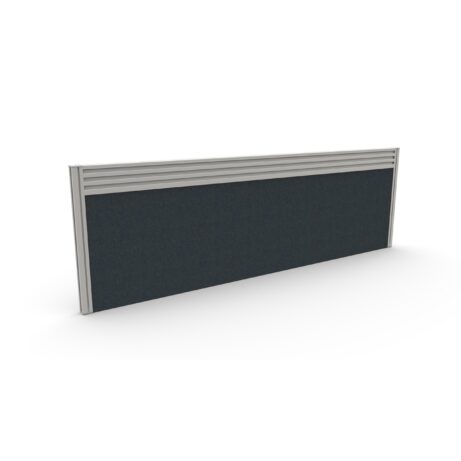 Toolrail Type 2 Toolbar Screen, 1400mm size, silver frame, features Unlimited Band 1 fabric in dark colour.