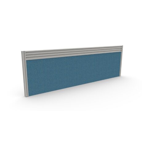 Toolrail Type 2 Toolbar Screen, 1600mm, silver frame, with Unlimited Band 1 blue fabric panel.