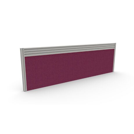 Toolrail Type 2 Toolbar Screen, 1600mm size, silver frame, featuring Unlimited Band 2 fabric in purple.