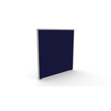 Divide Type 1 Toprail Screen, 800 x 1091mm, silver frame, Unlimited Band 2 fabric in dark blue.