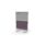 Mobile Type 3 Half Glazed Screen, 800 x 1500mm, silver frame, with Unlimited Band 4 fabric in purple.